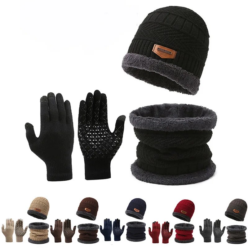 Muffler Men Wool - Herren wind dichte Mütze Outdoor-Reise Freizeit