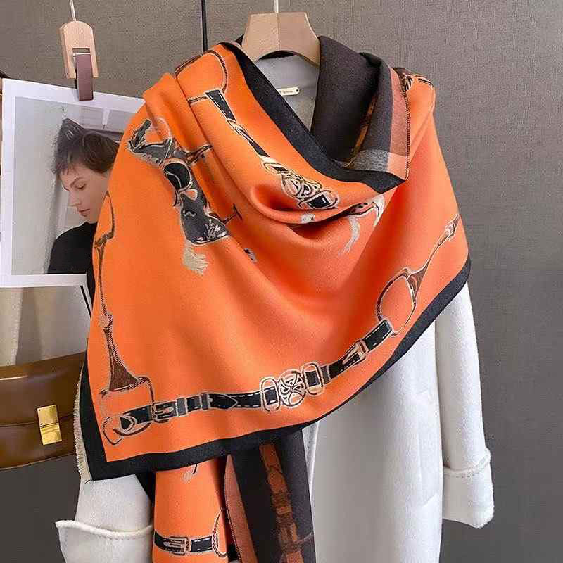 Muffler Men Wool - Retro Rider Horse Schal aus Kaschmirimitat,