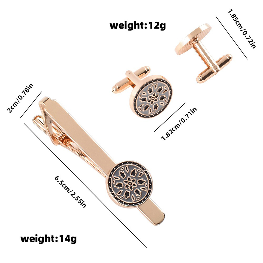Metallene, runde Manschettenkn – Tie Bar Set Gift Bewertung und Preis