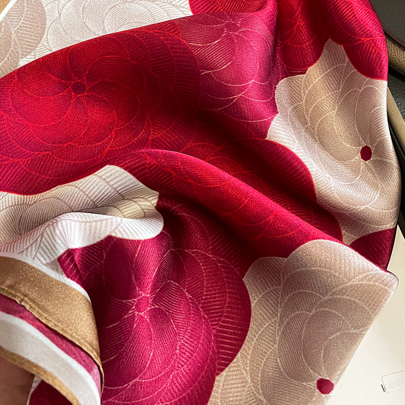 Mode 100% Echte Reine Seide Ko – Scarf Silk Square Bewertung und Preis