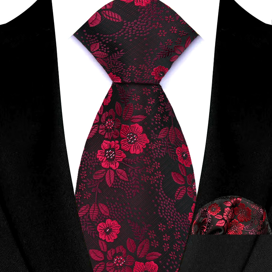 Weinrot Floral Dot Plaid Männe – Tie Clip Silver Bewertung und Preis