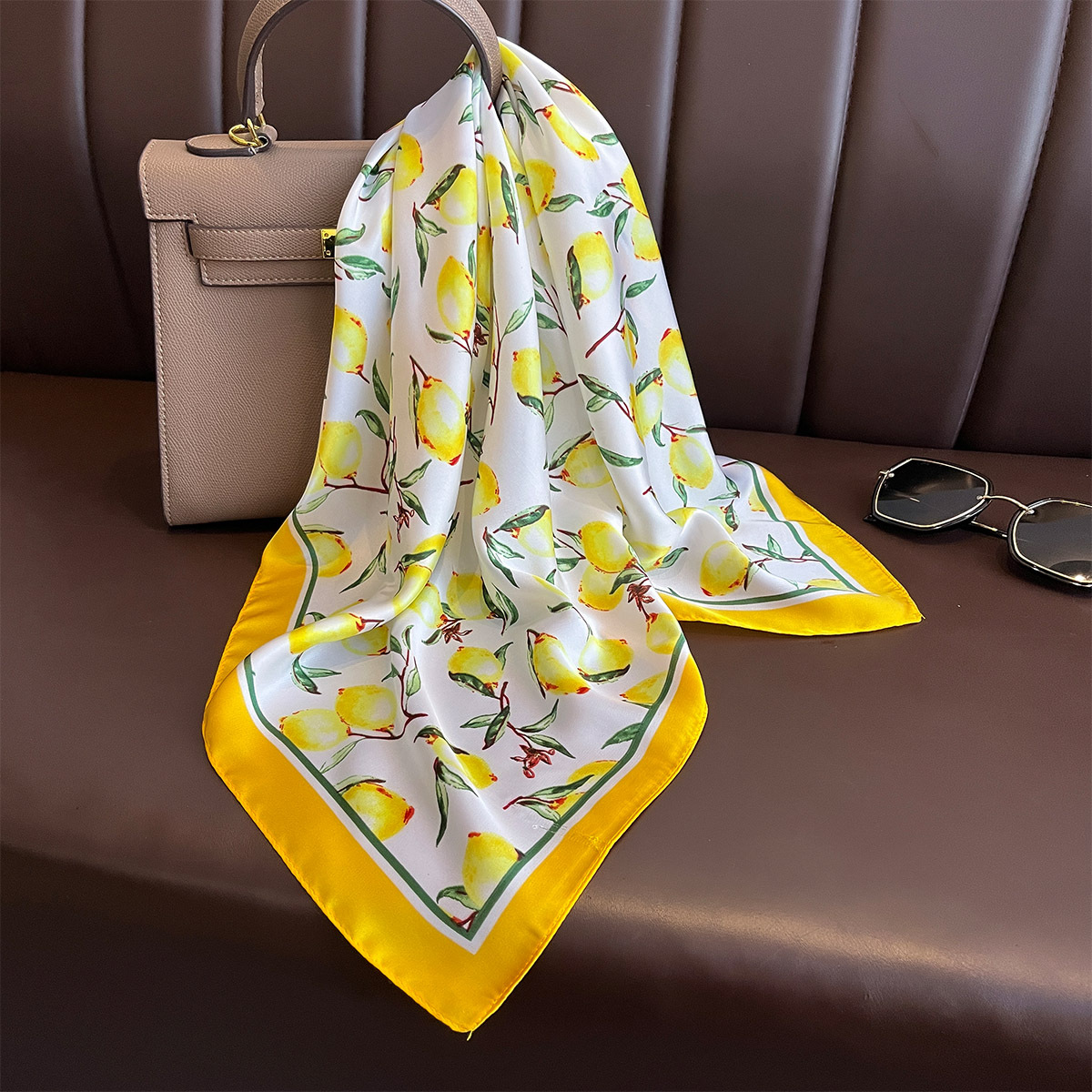 2025 neue Gelbe Zitrone Druck  – Face Scarf Mask Bewertung und Preis