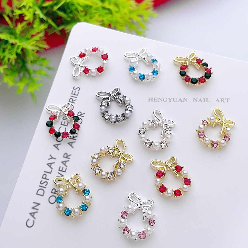 Weihnachtskranz-Nagelcharms, 3 – Tie Clip Silver Bewertung und Preis