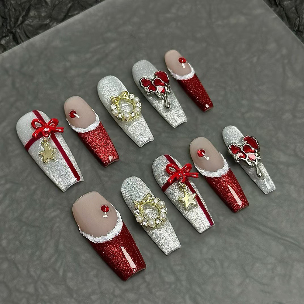 Weihnachtskranz-Nagelcharms, 3 – Tie Clip Silver Bewertung und Preis